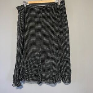 Laura Plus Asymmetrical Polkadot Flowy Skirt Size 18